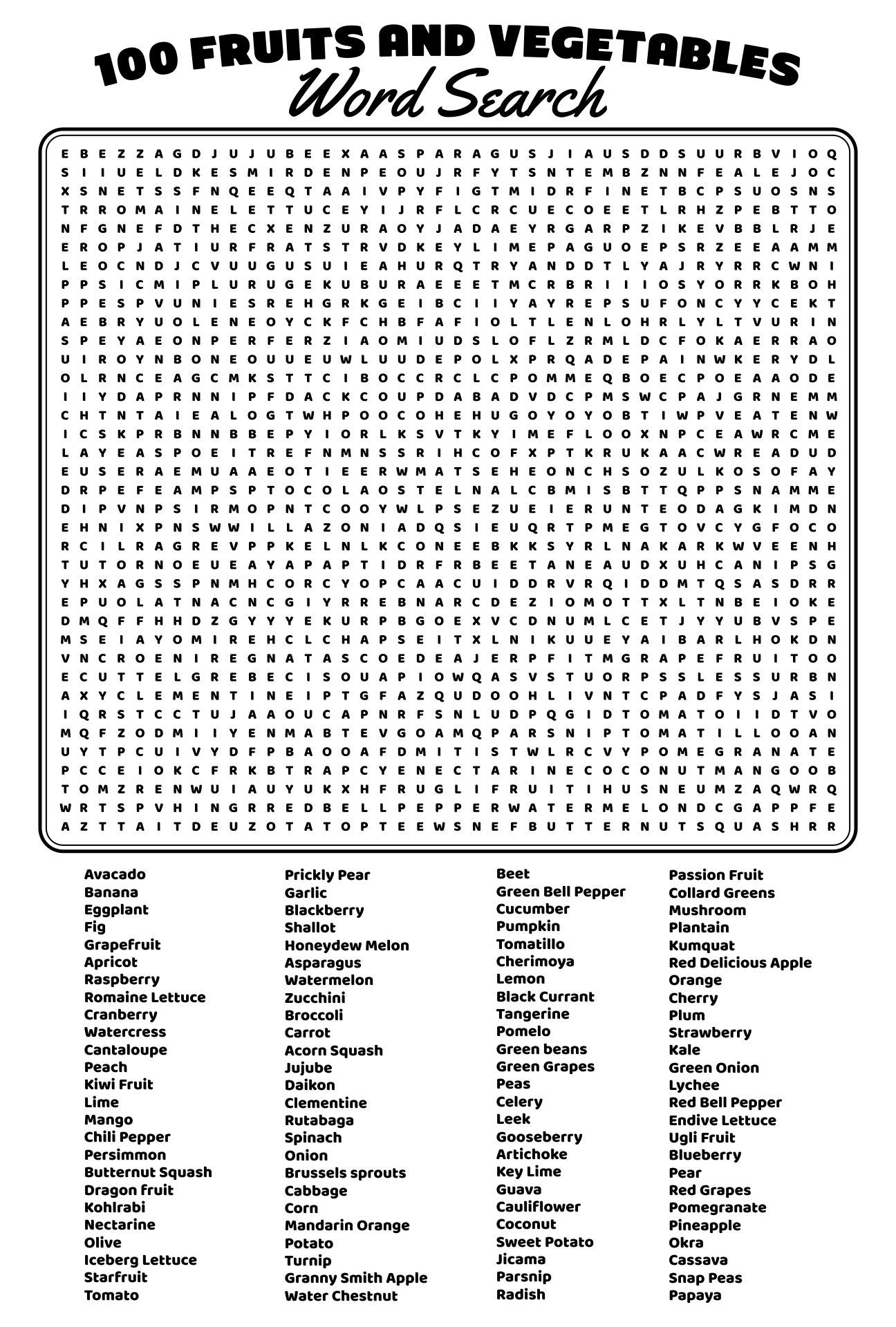 100 Word Word Searches 20 Free PDF Printables Printablee 