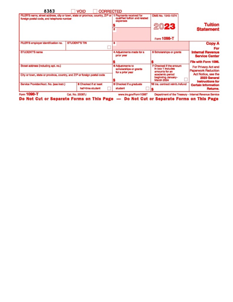 1098 T 2023 Image Financial Management Services