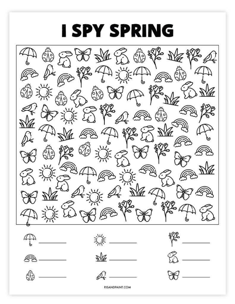 Free Printable Spring Worksheets For Kids