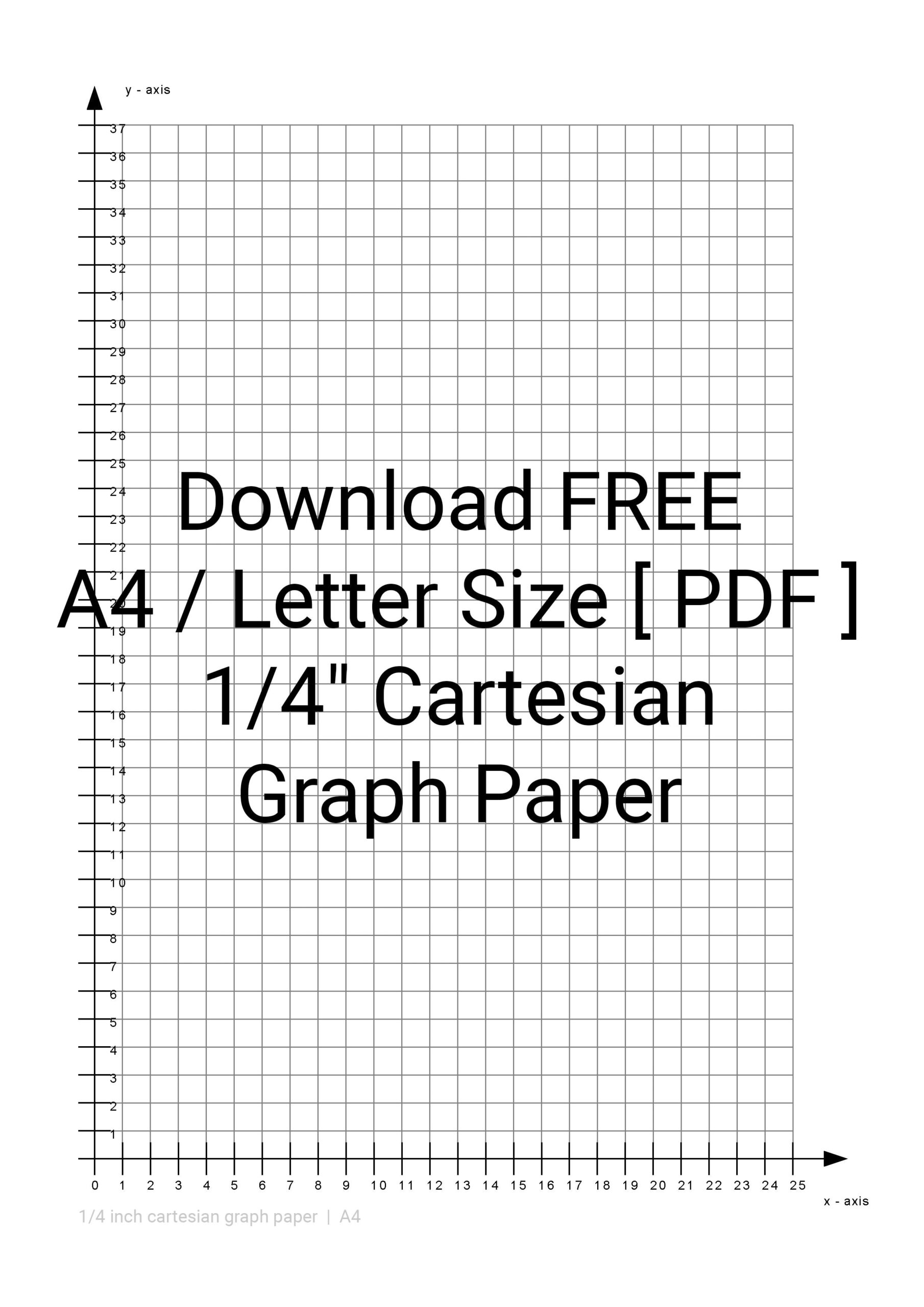 1/4 Inch Graph Paper Printable Free