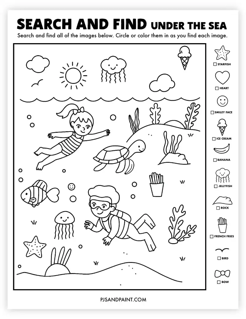 18 Free Printable Search And Find Activities Pjs And Paint