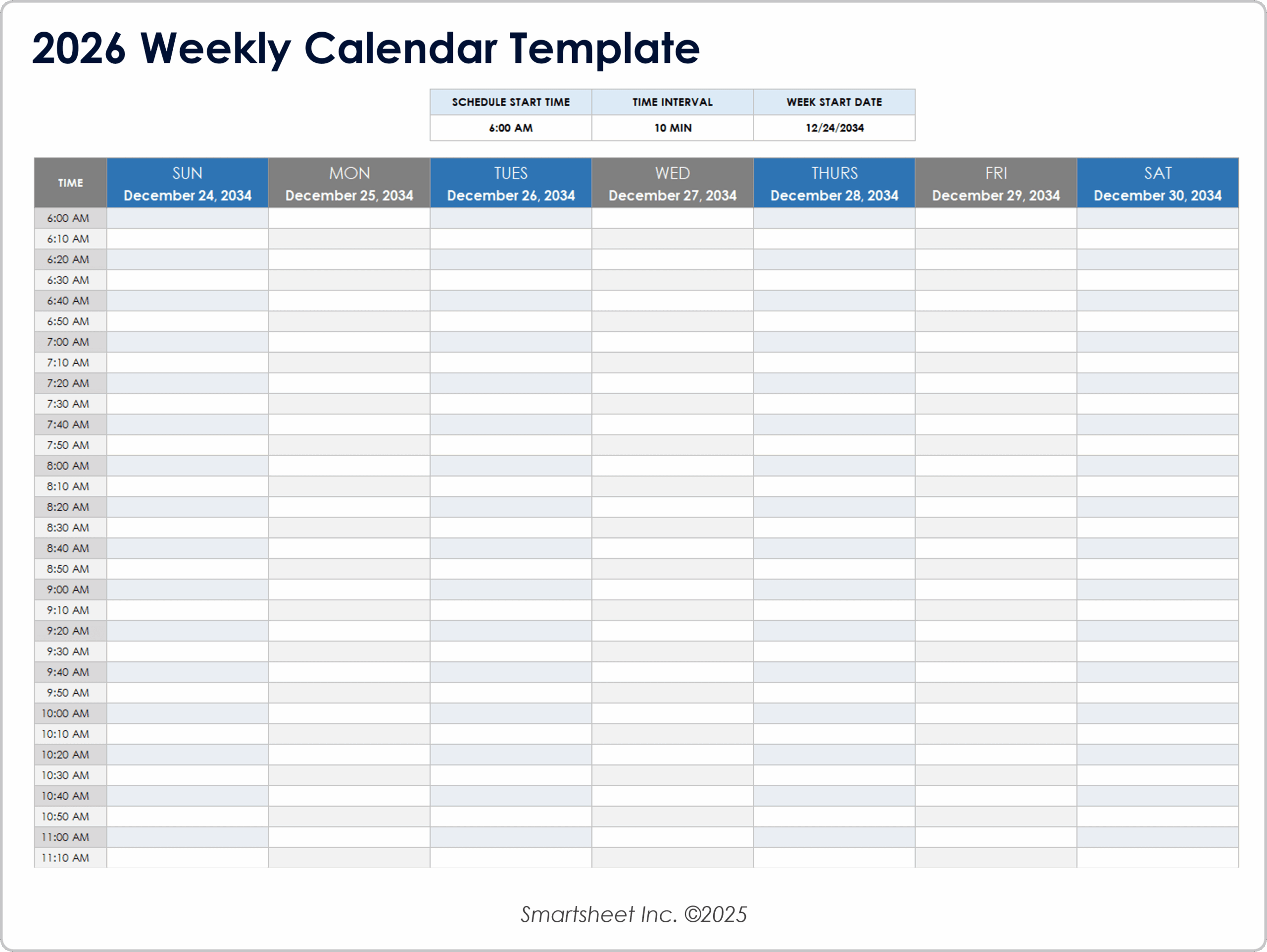 Google Calendar 2026 Printable