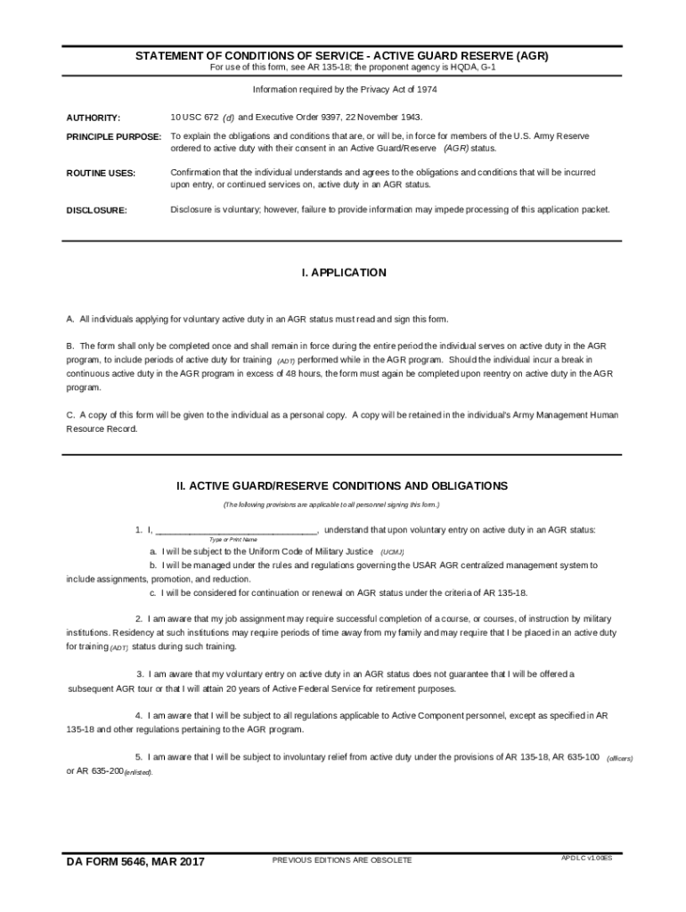 2017 2025 Form DA 5646 Fill Online Printable Fillable Blank 