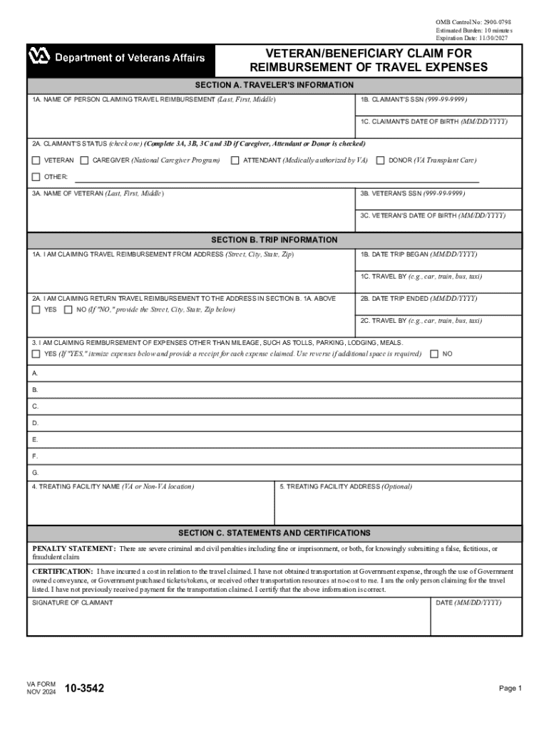2024 Form VA 10 3542 Fill Online Printable Fillable Blank 