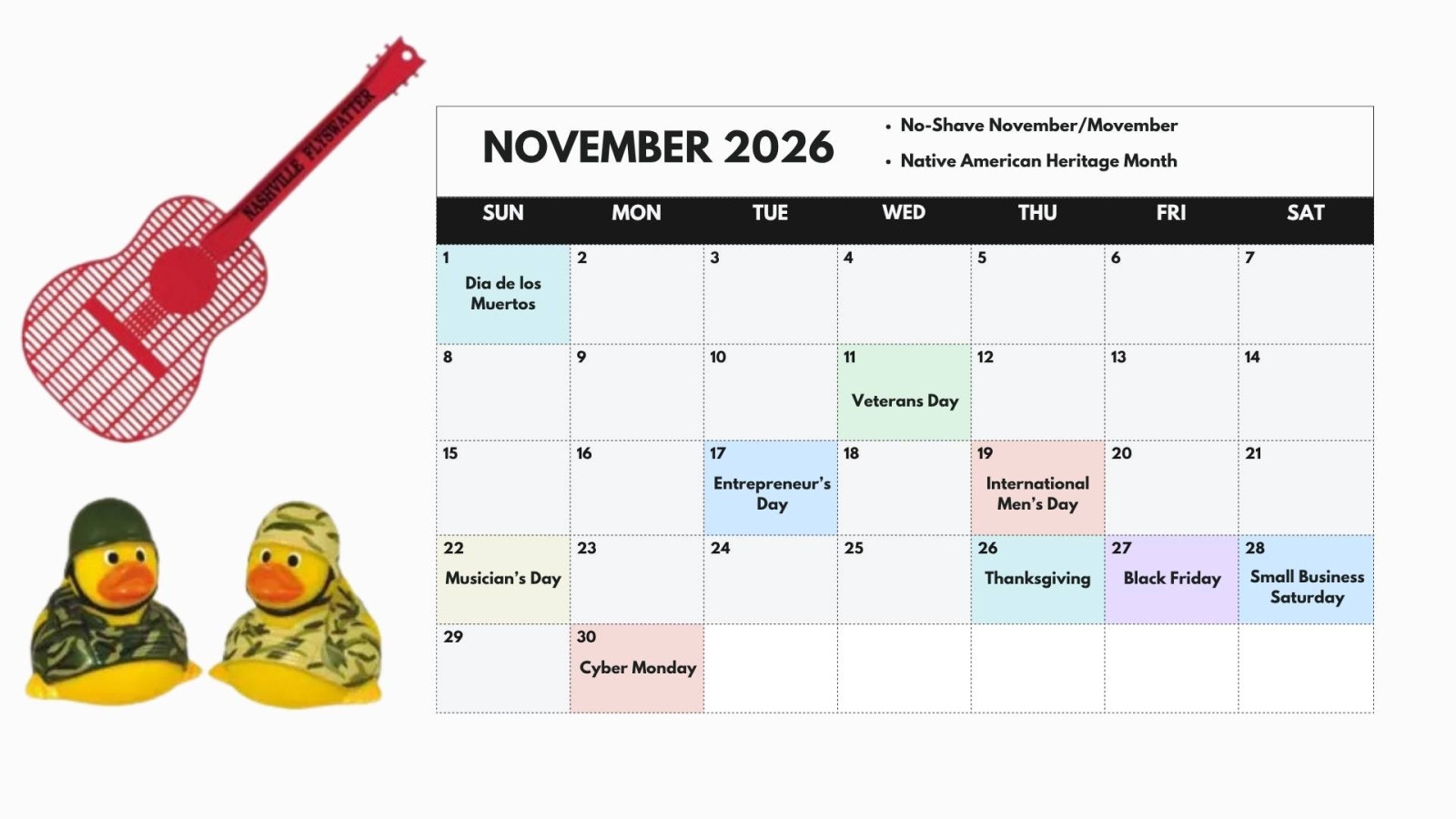 2026 Occasions amp Holiday Calendar For Promotional Giveaways