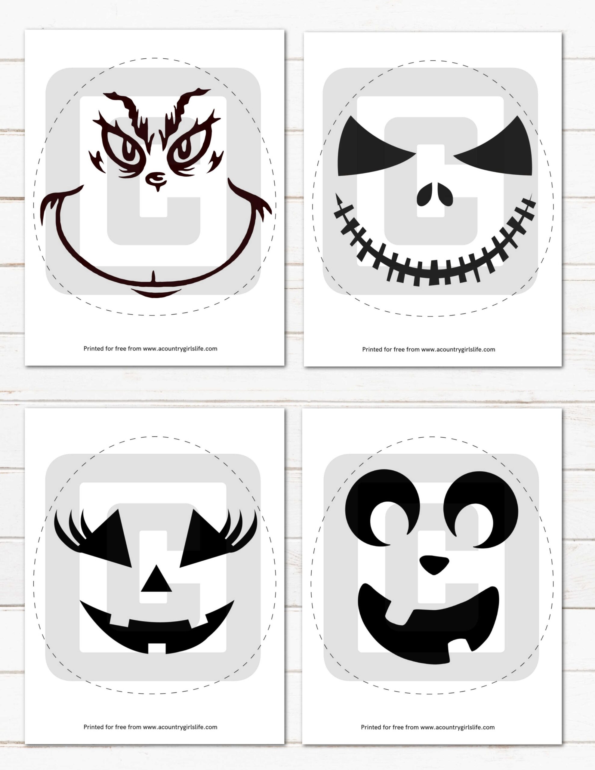 Free Pumpkin Carving Patterns Printable Templates