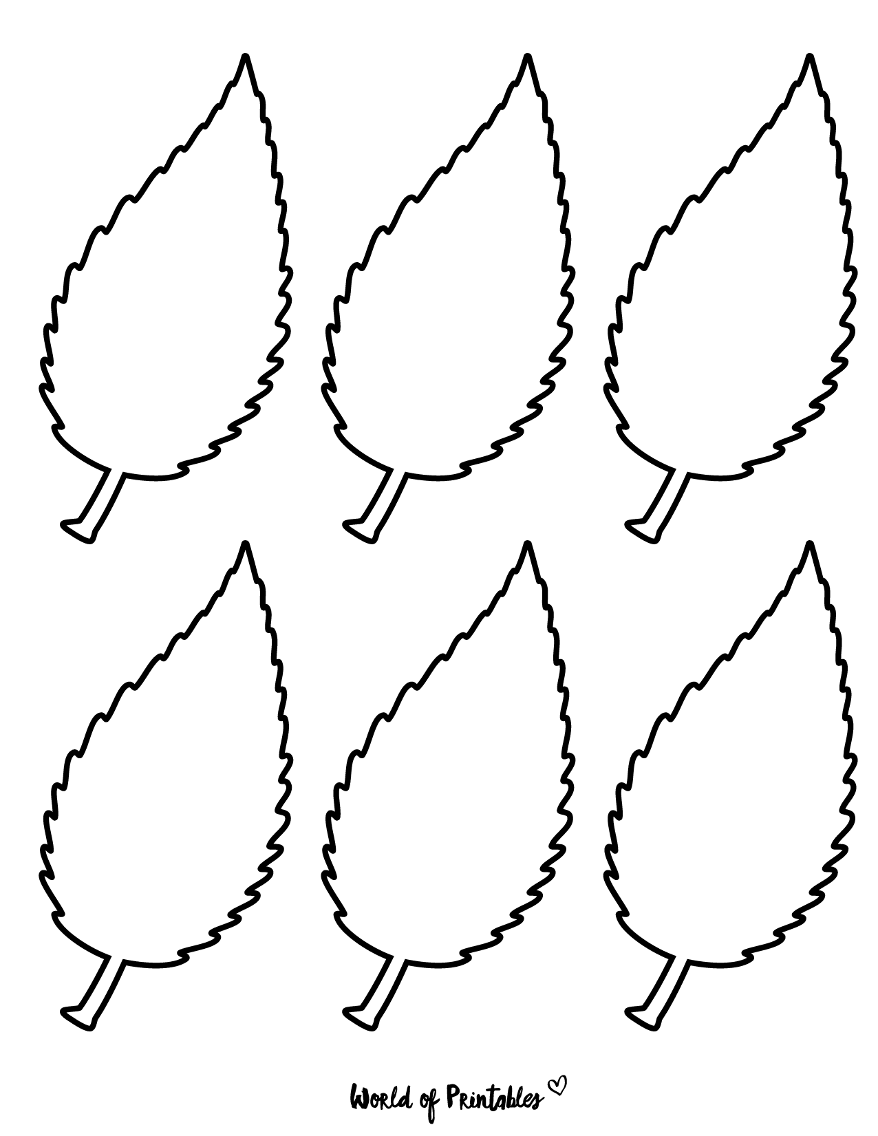 37 Printable Leaf Templates Outlines amp amp Shapes Free World 