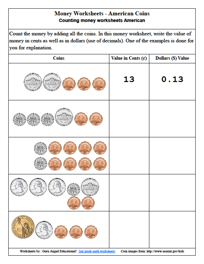 3RD GRADE MATH MONEY LESSONS AND WORKSHEETS Steemit 