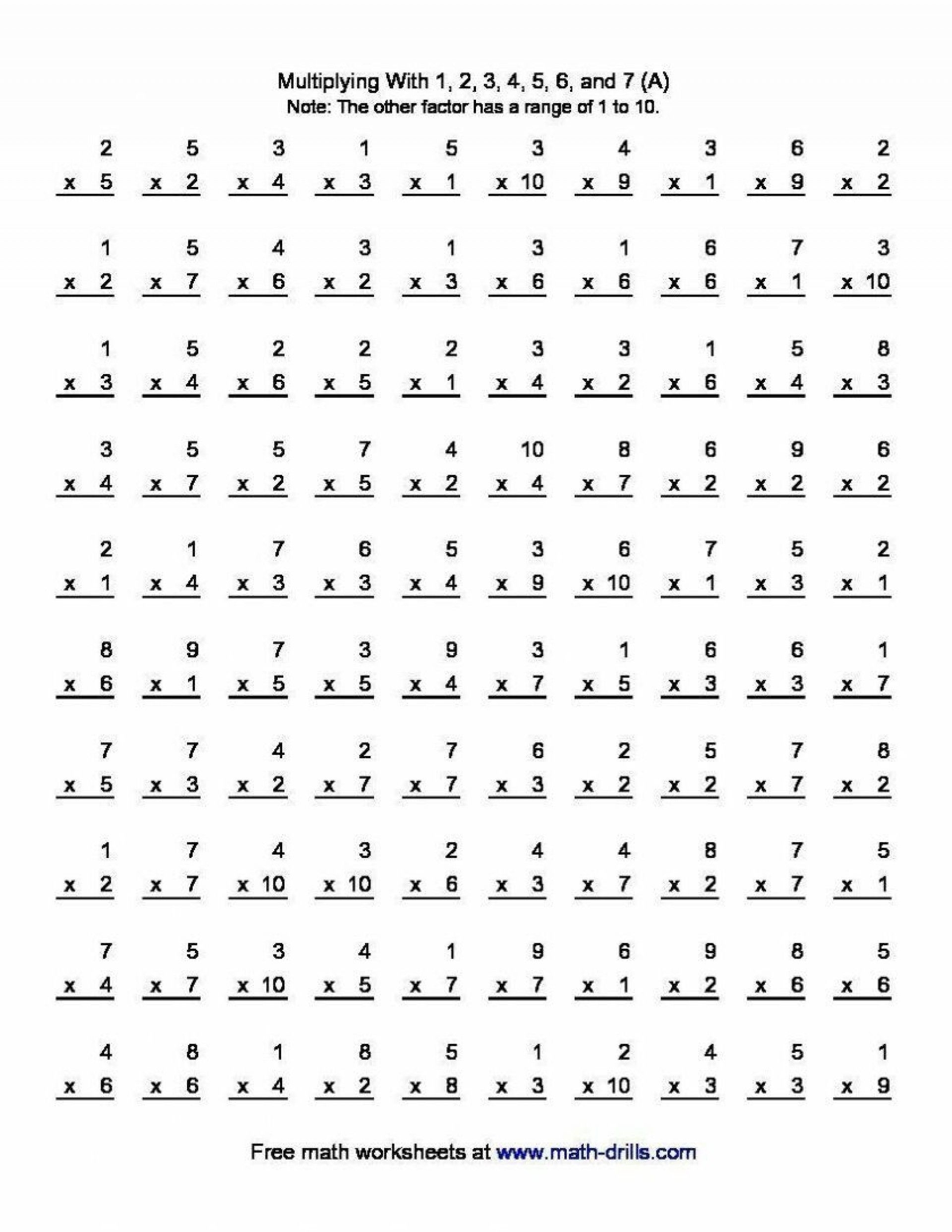 4 Free Math Worksheets Third Grade 3 Multiplication Multiplication 