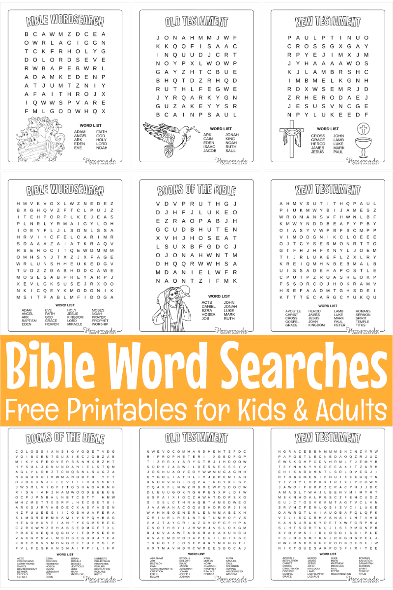 562 Free Puzzles With Scriptures Bible Word Search Puzzles 