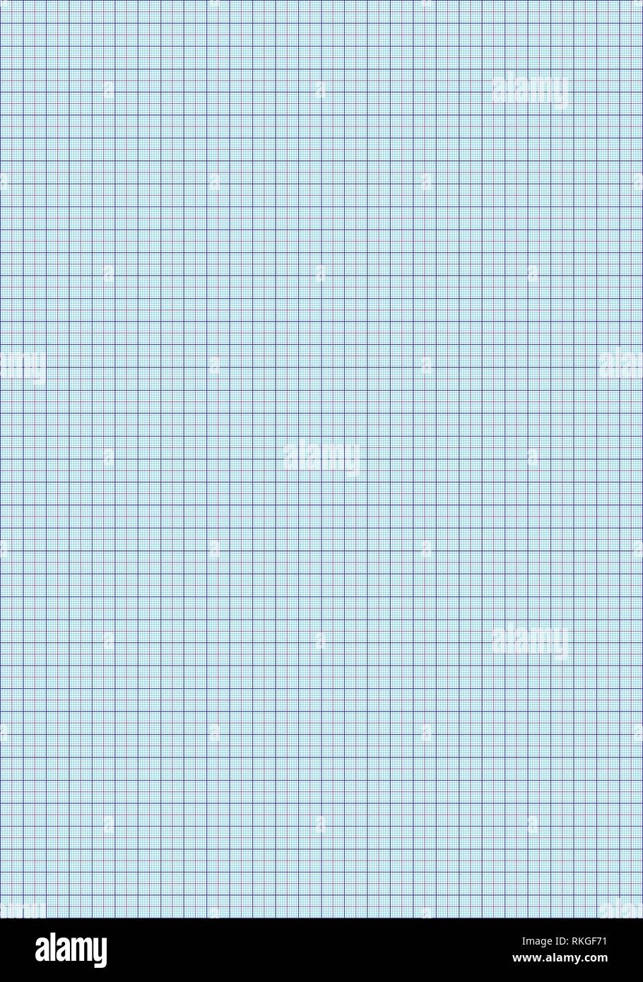 A3 GRAPH PAPER STANDARD FOR PRINTING WITH 1 Cm And 5 Mm Separators 