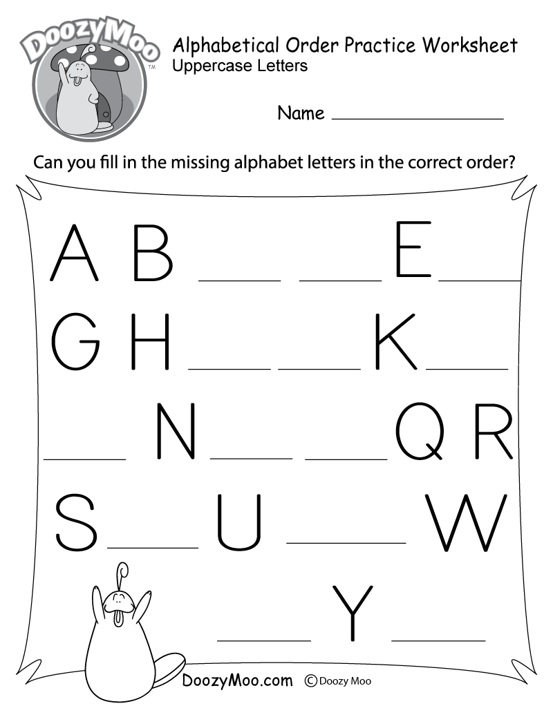 Abc Worksheet Printable Free