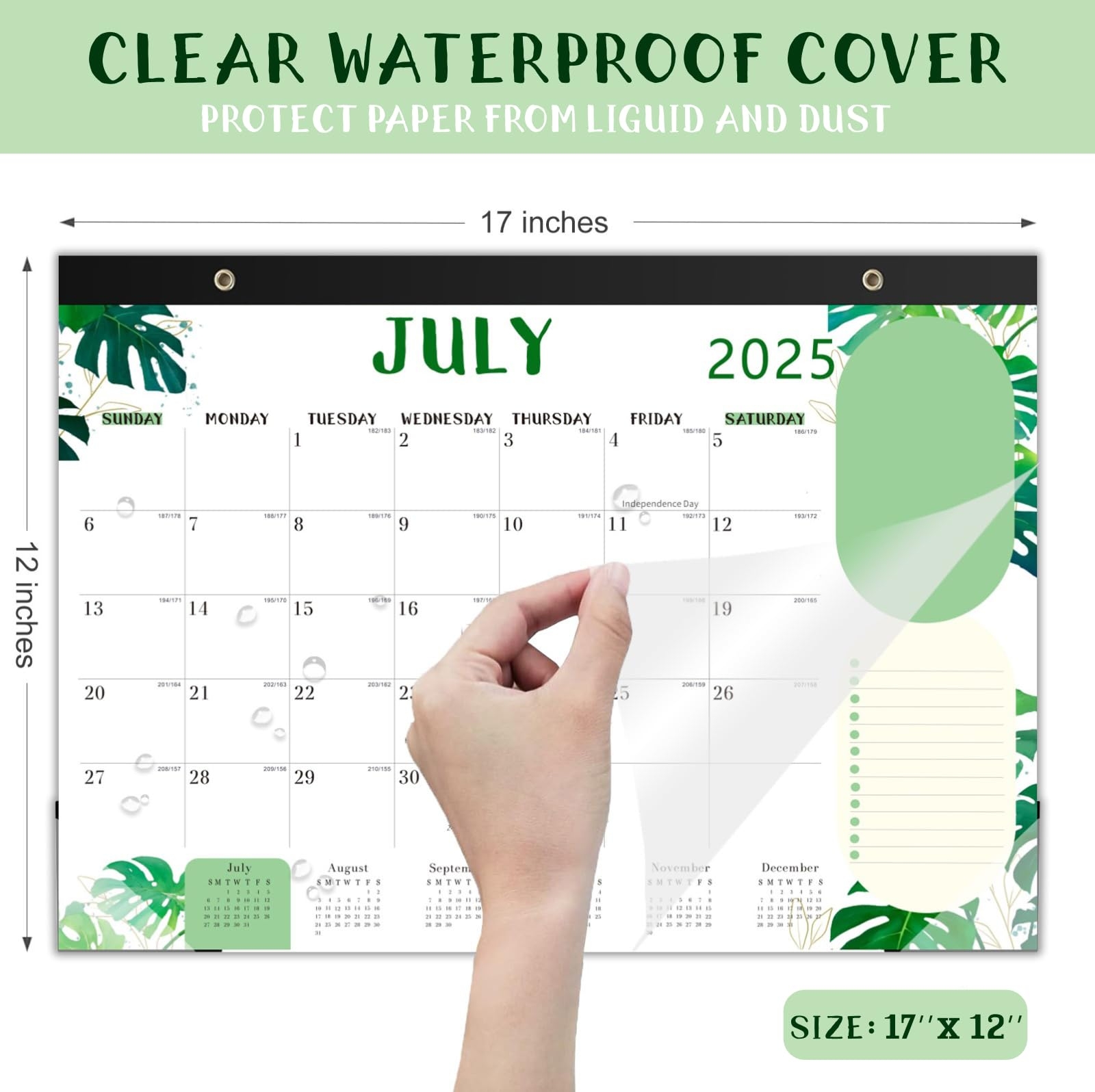 December 2025 Printable Calendar Waterproof