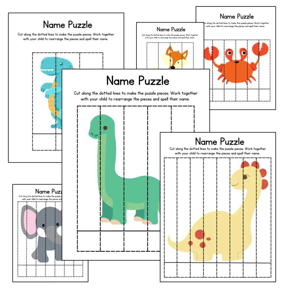 Kids Name Puzzles Printable