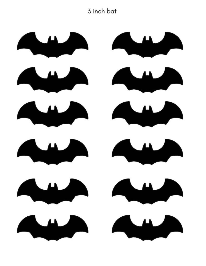 Free Printable Halloween Bat Templates