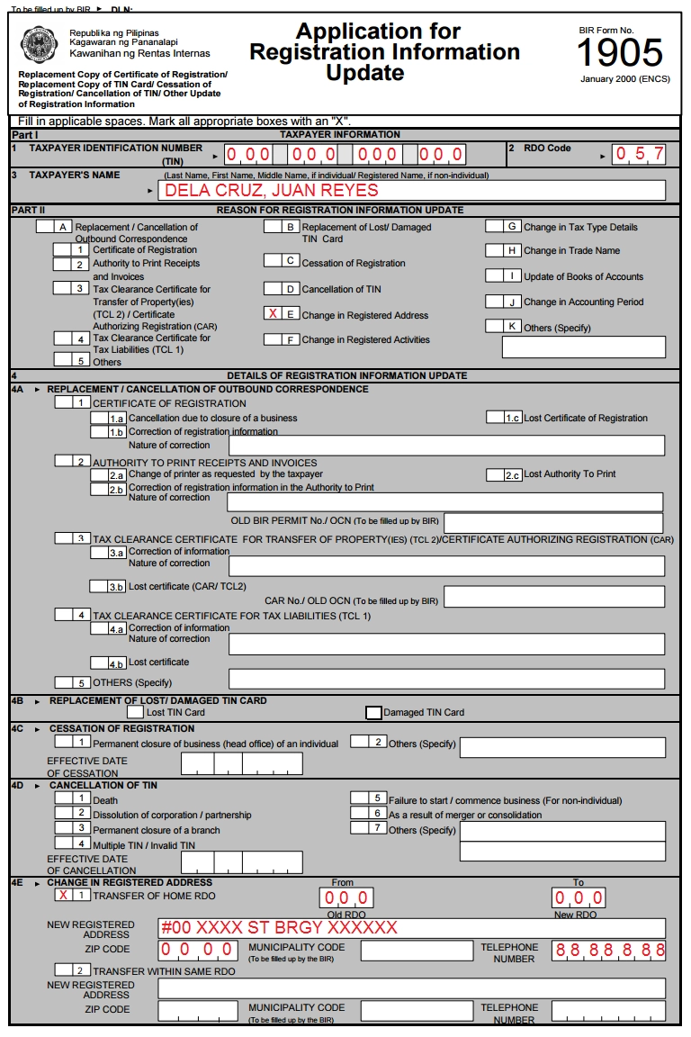 Bir Forms 1905