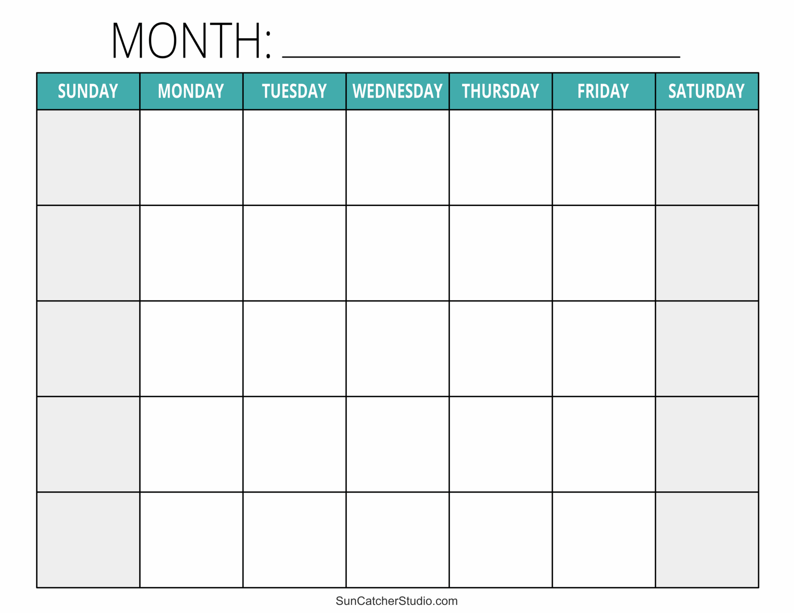 Printable Blank Calendar