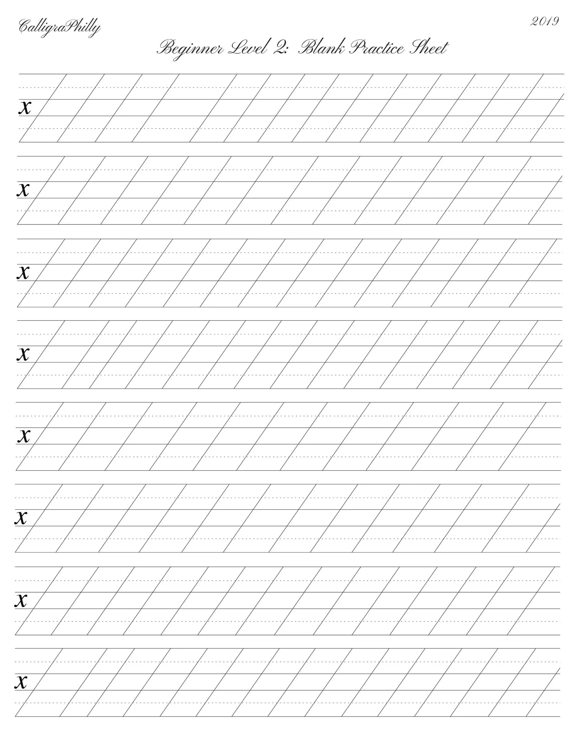 Calligraphy Practice Sheets Printable