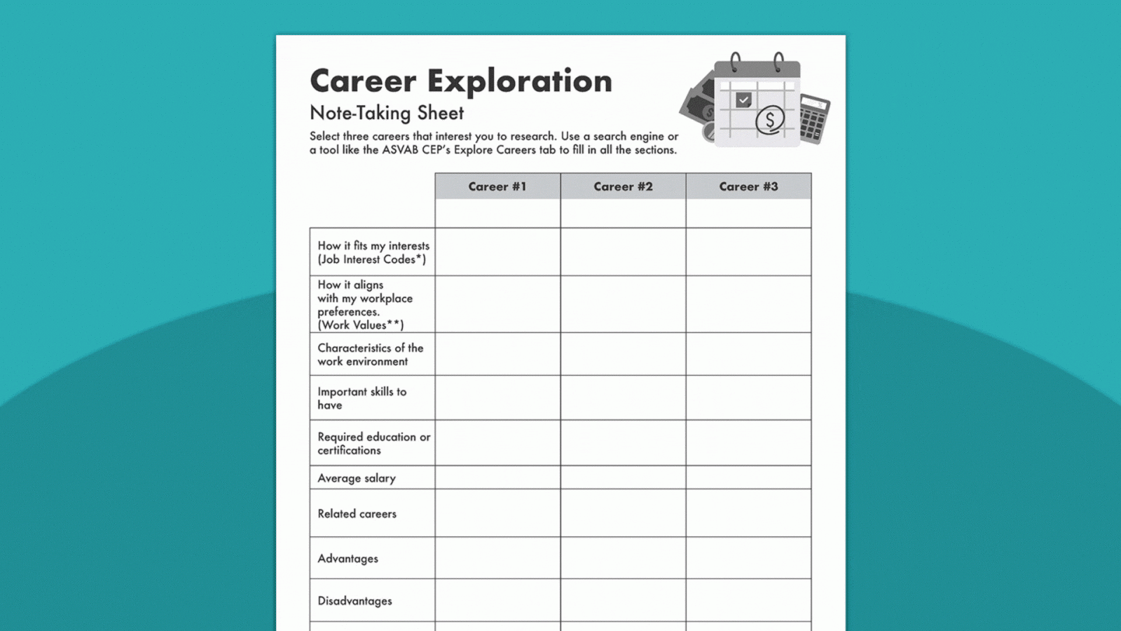 Career Exploration Worksheet Bundle For High School Worksheets 