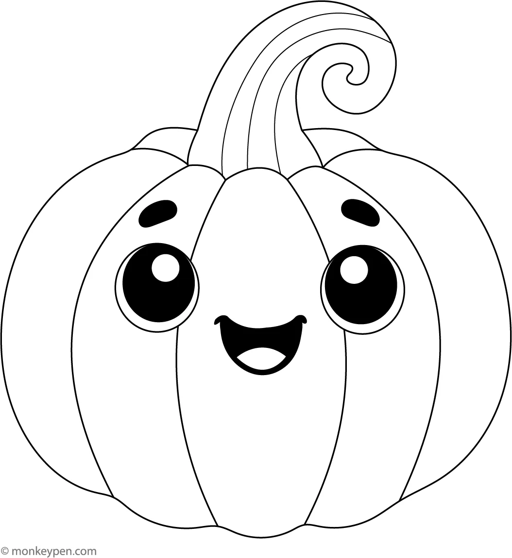 Pumpkin Coloring Template Printable