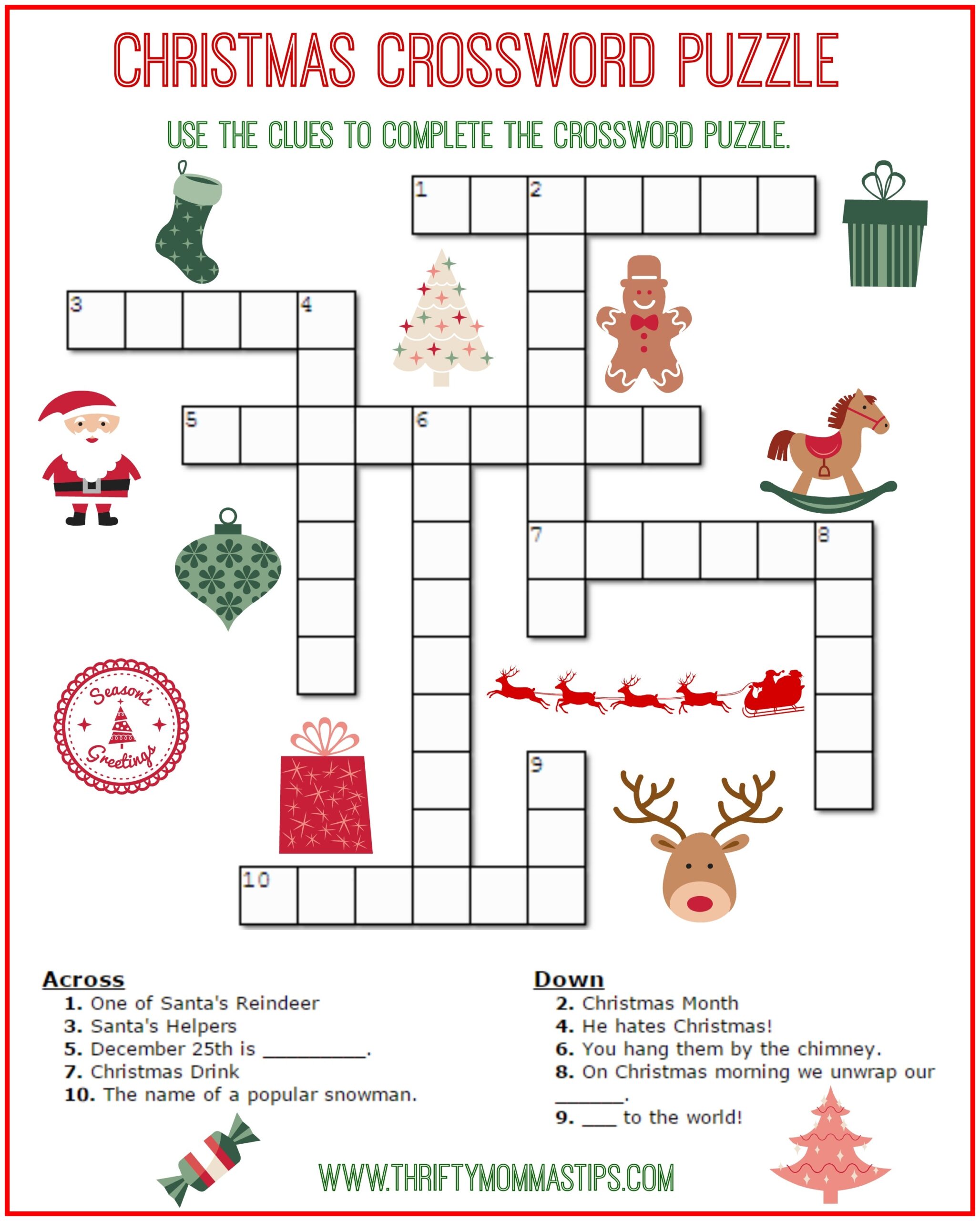 Puzzles For Christmas Printable