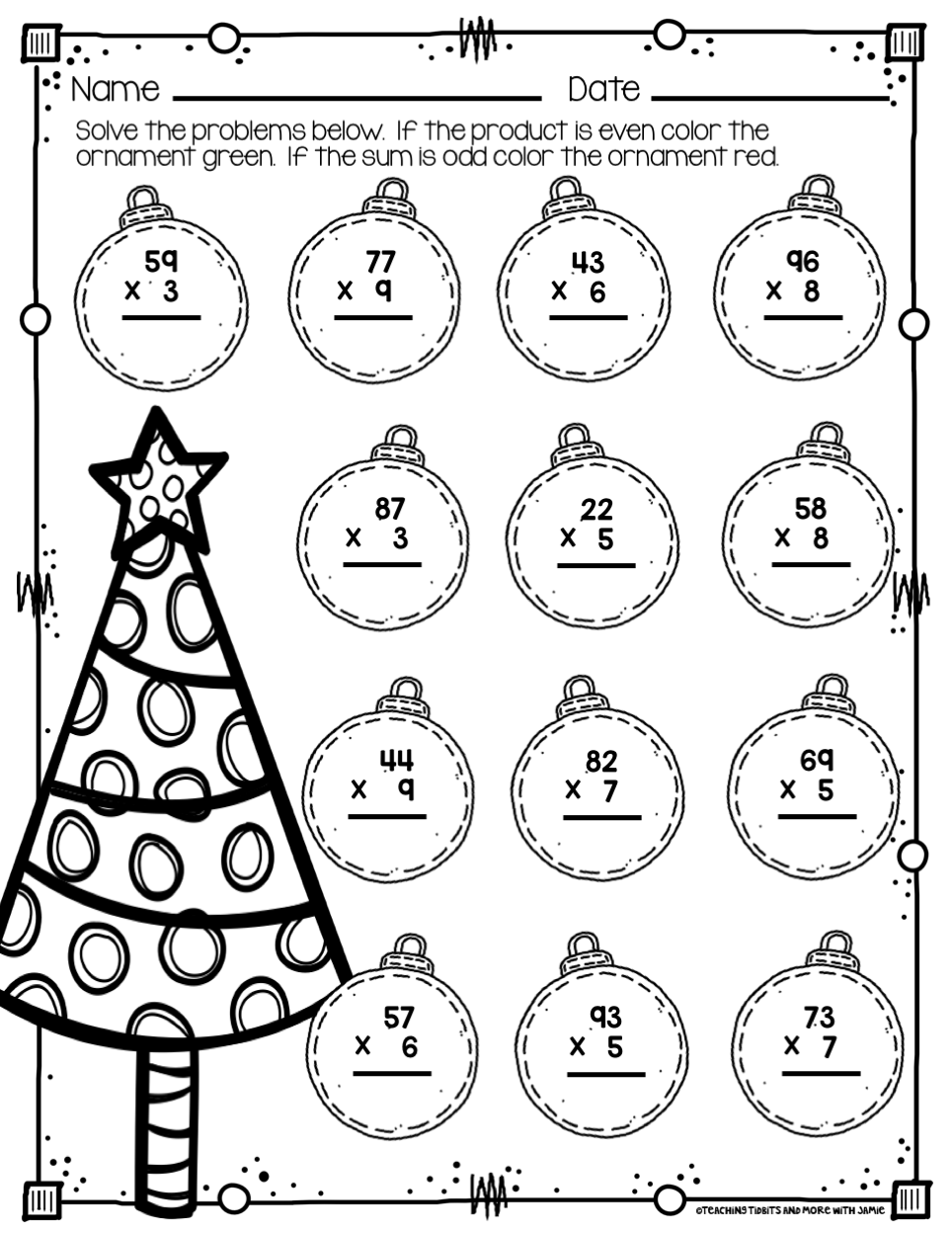 Free Printable Christmas Worksheets 5th Grade