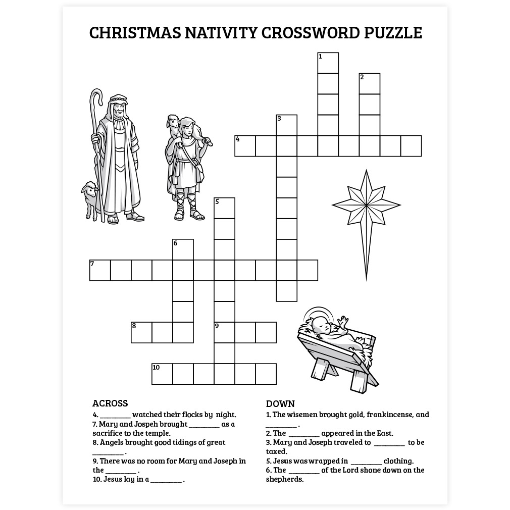 Free Printable Church Crossword Puzzles