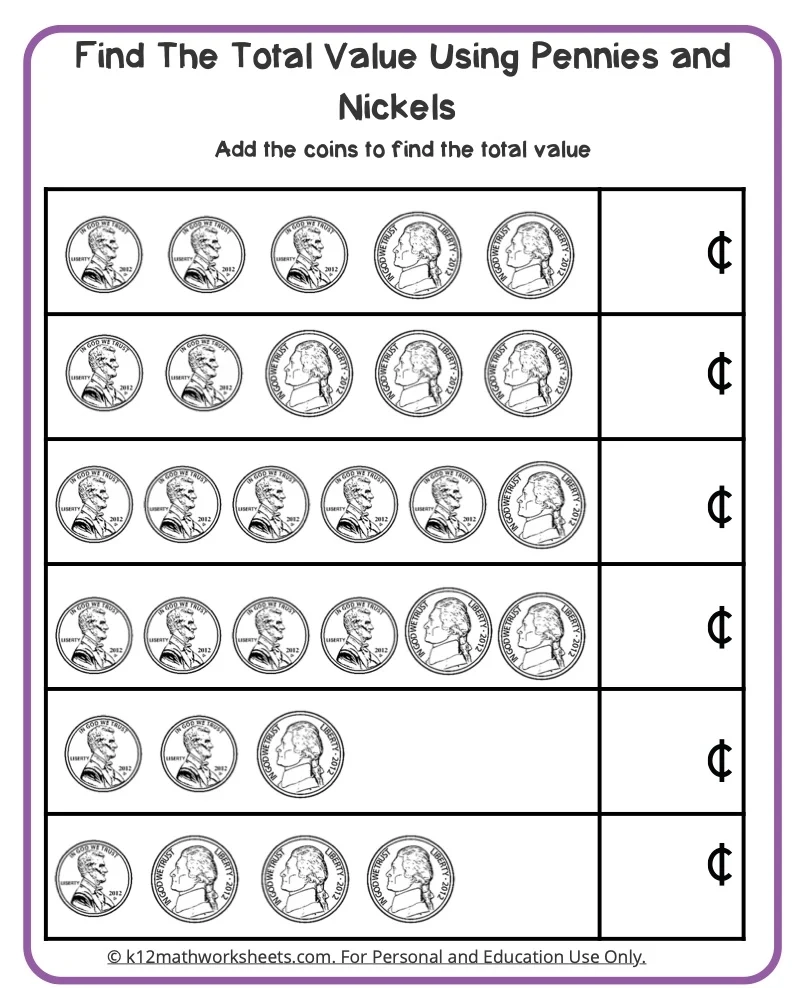 Free Printable Money Worksheets For 3rd Grade