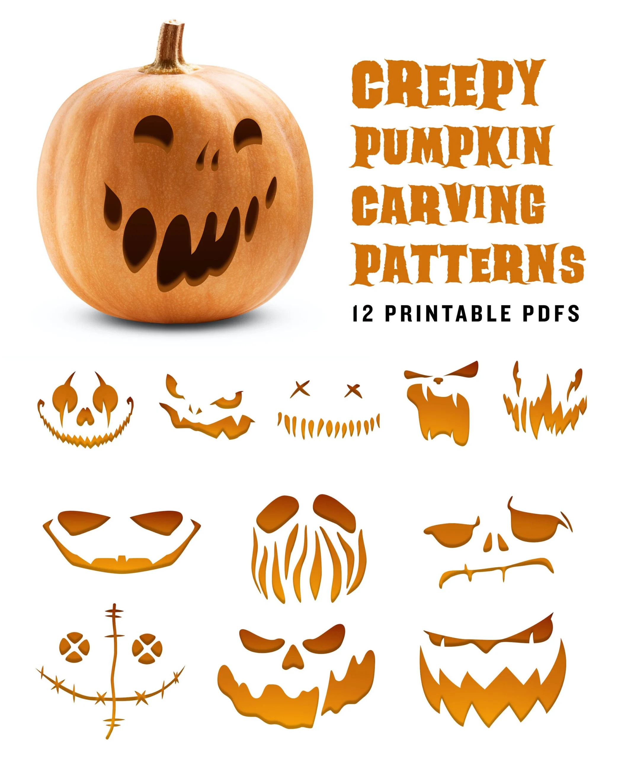 Printable Halloween Pumpkin Carving Templates