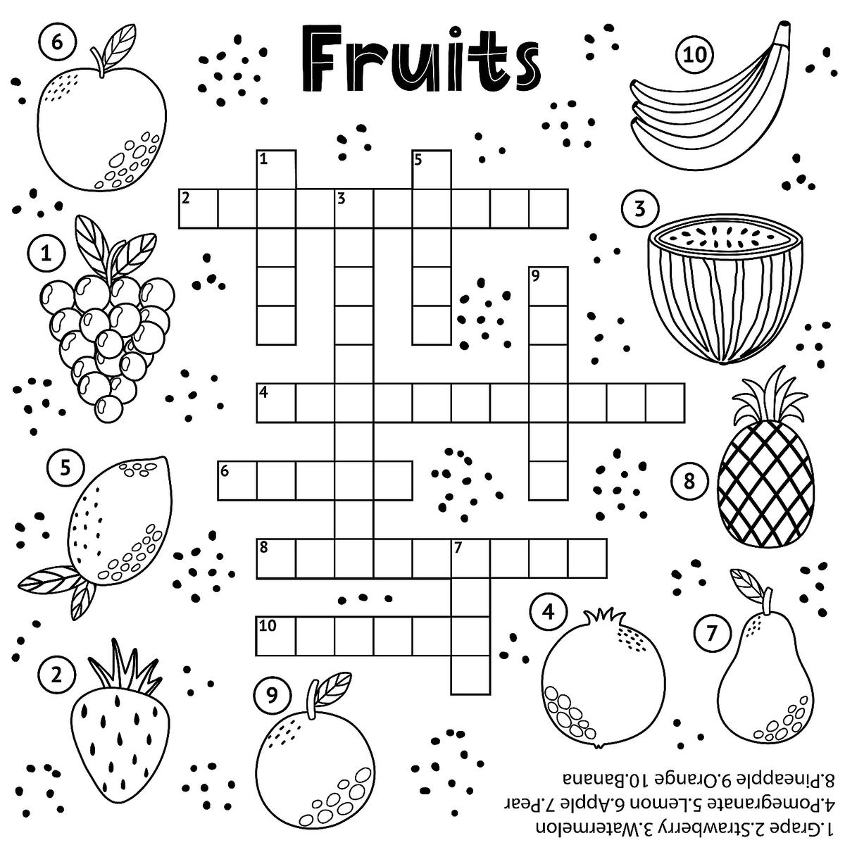 Printable Free Crossword Puzzles For Kids