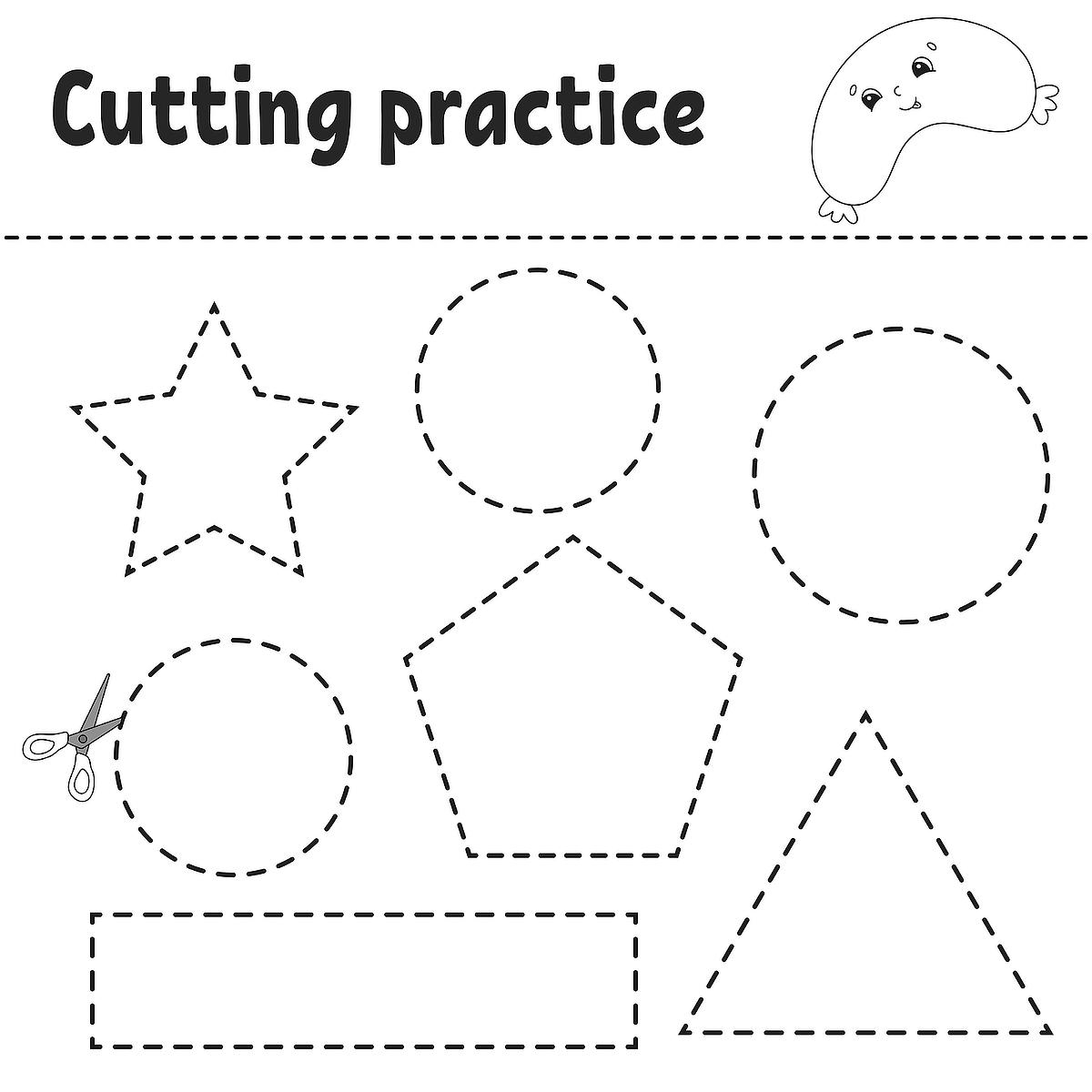 Cutting Practice Worksheets Printable