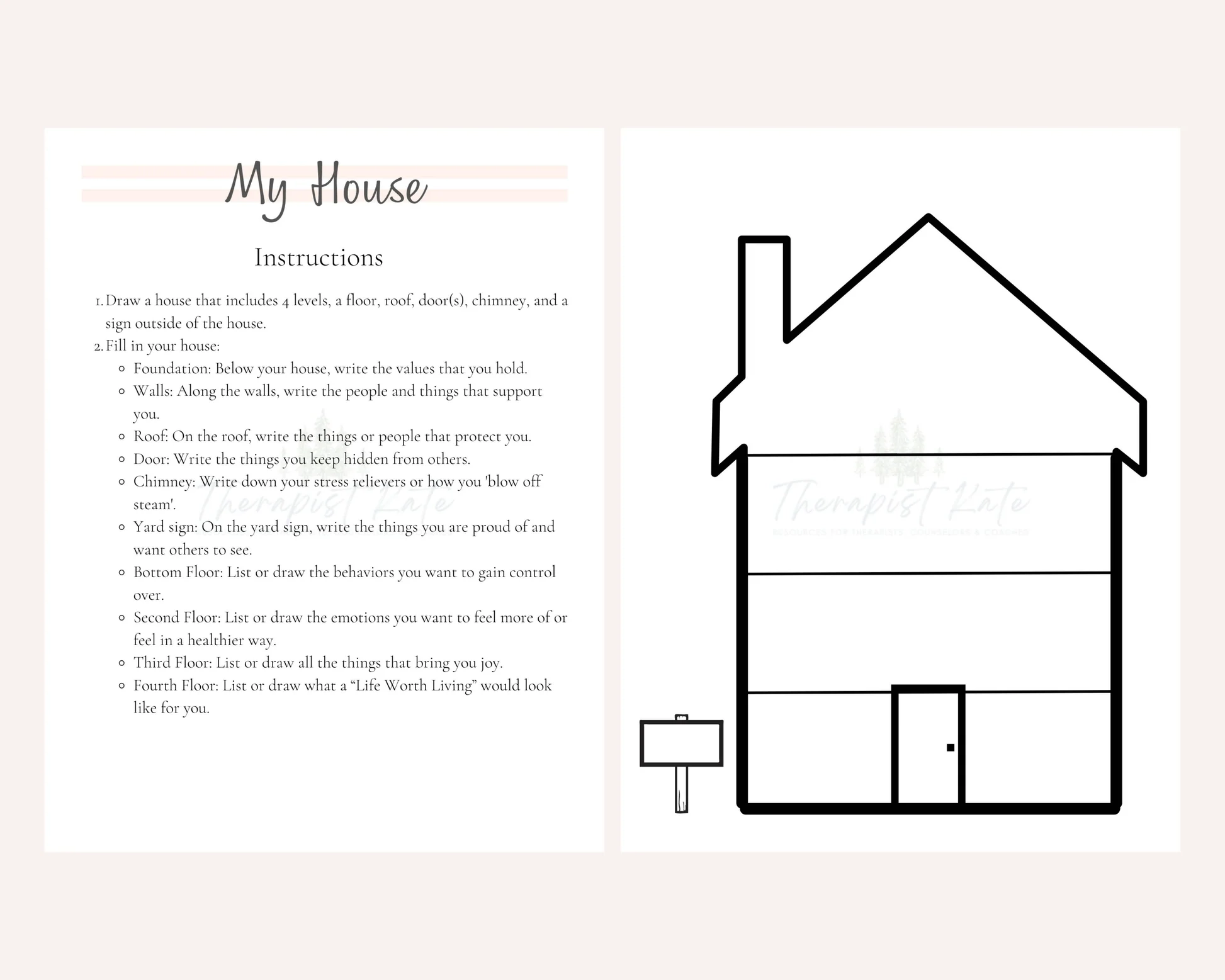 Dbt House Printable Worksheet
