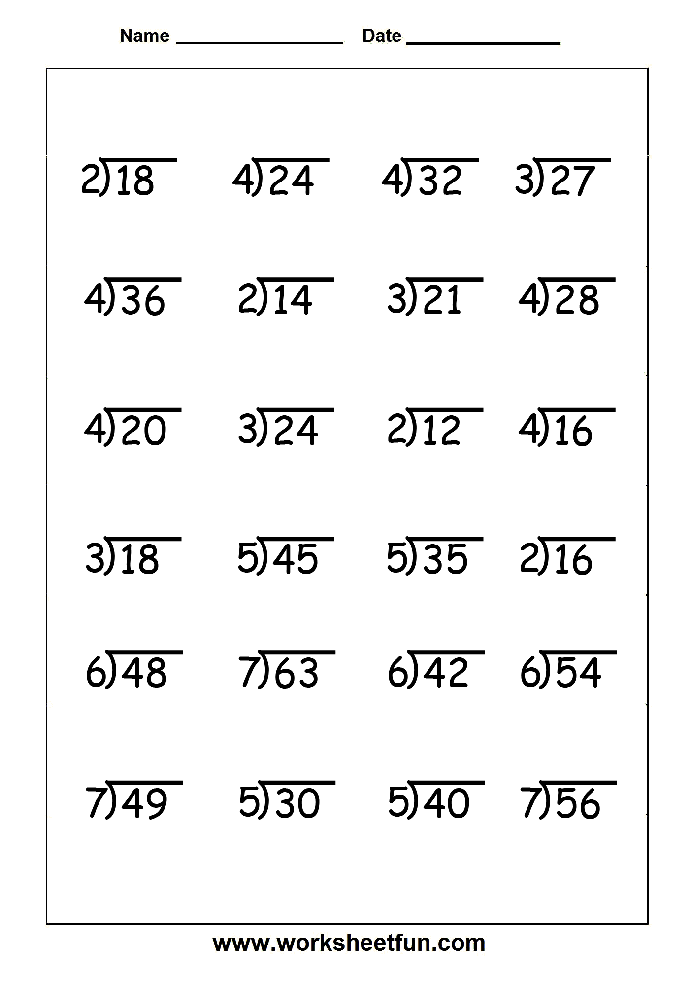 Division 4 Worksheets Free Printable Math Worksheets Division 