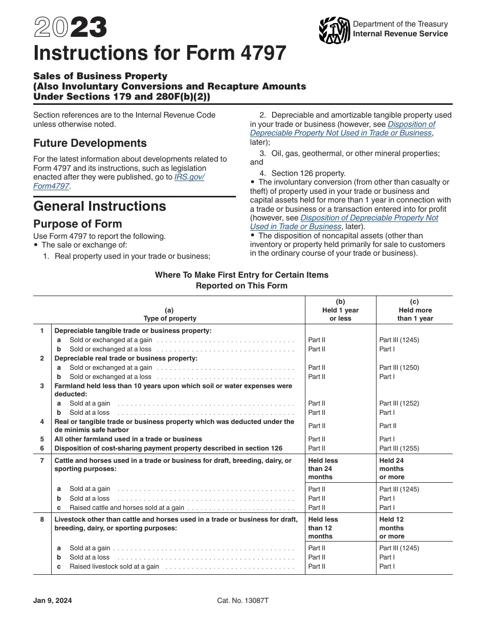 Irs Form 4797 2023 Pdf