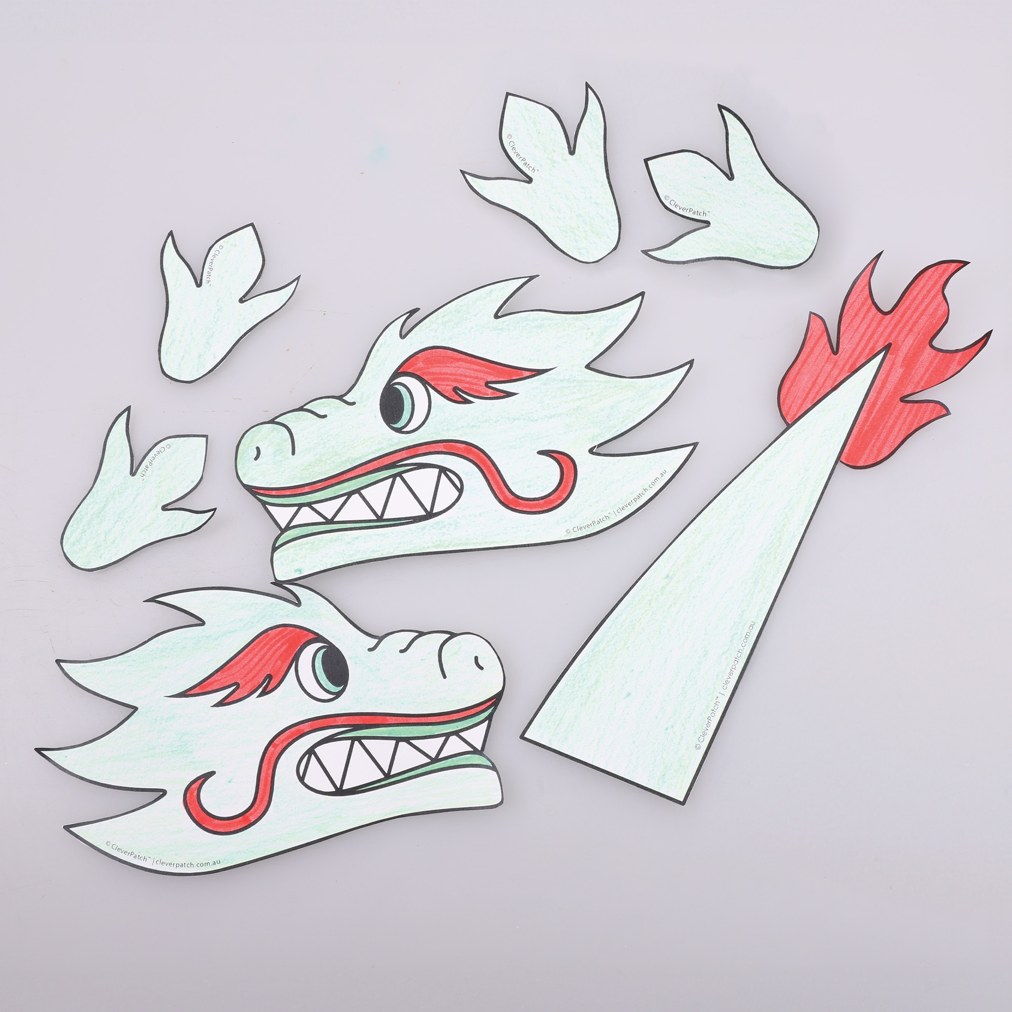 Printable Dragon Head And Tail Template