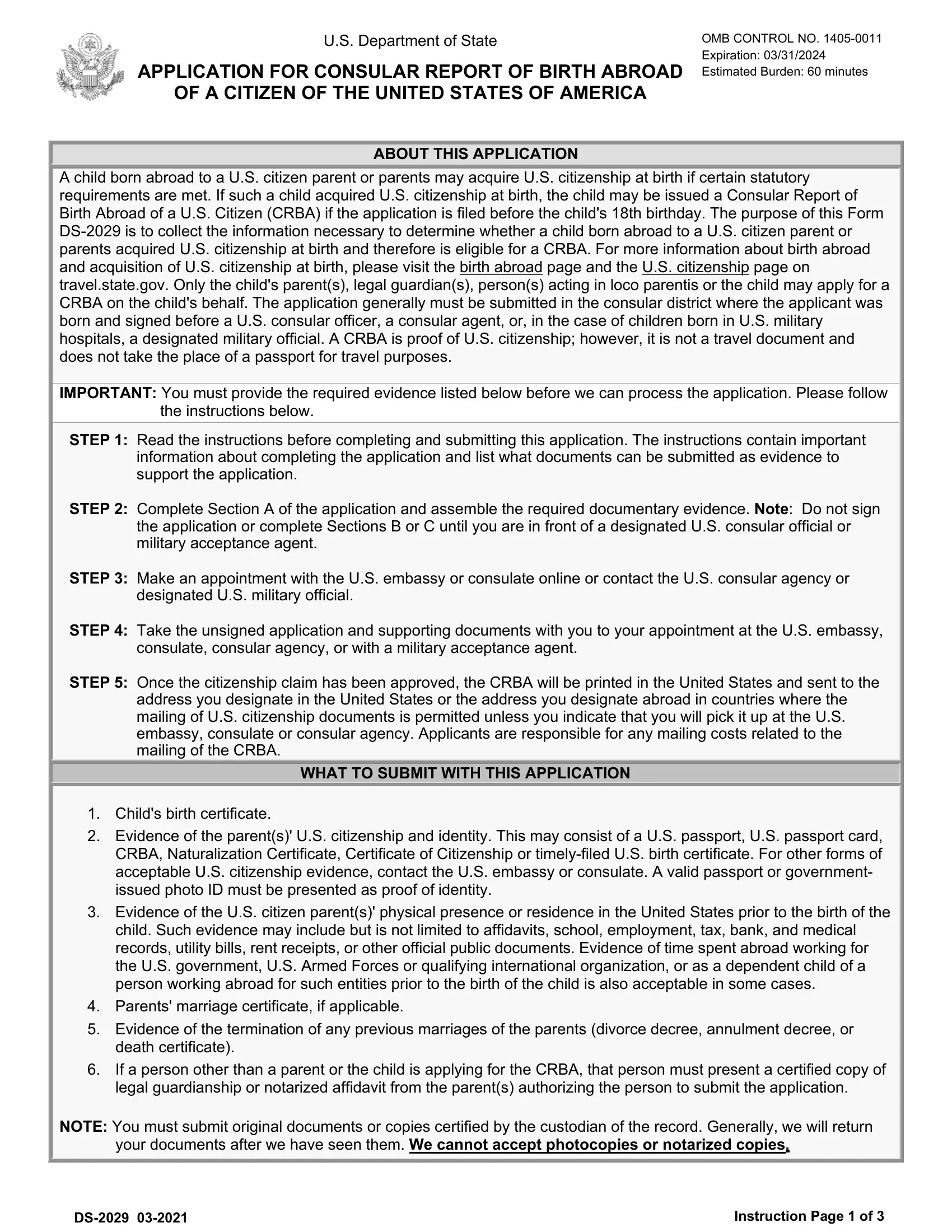 Ds 2029 Form Fill Out Online