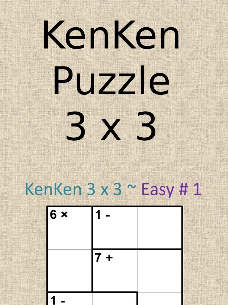 Easy KenKen Puzzles For Beginners PDF Teaching Methods 