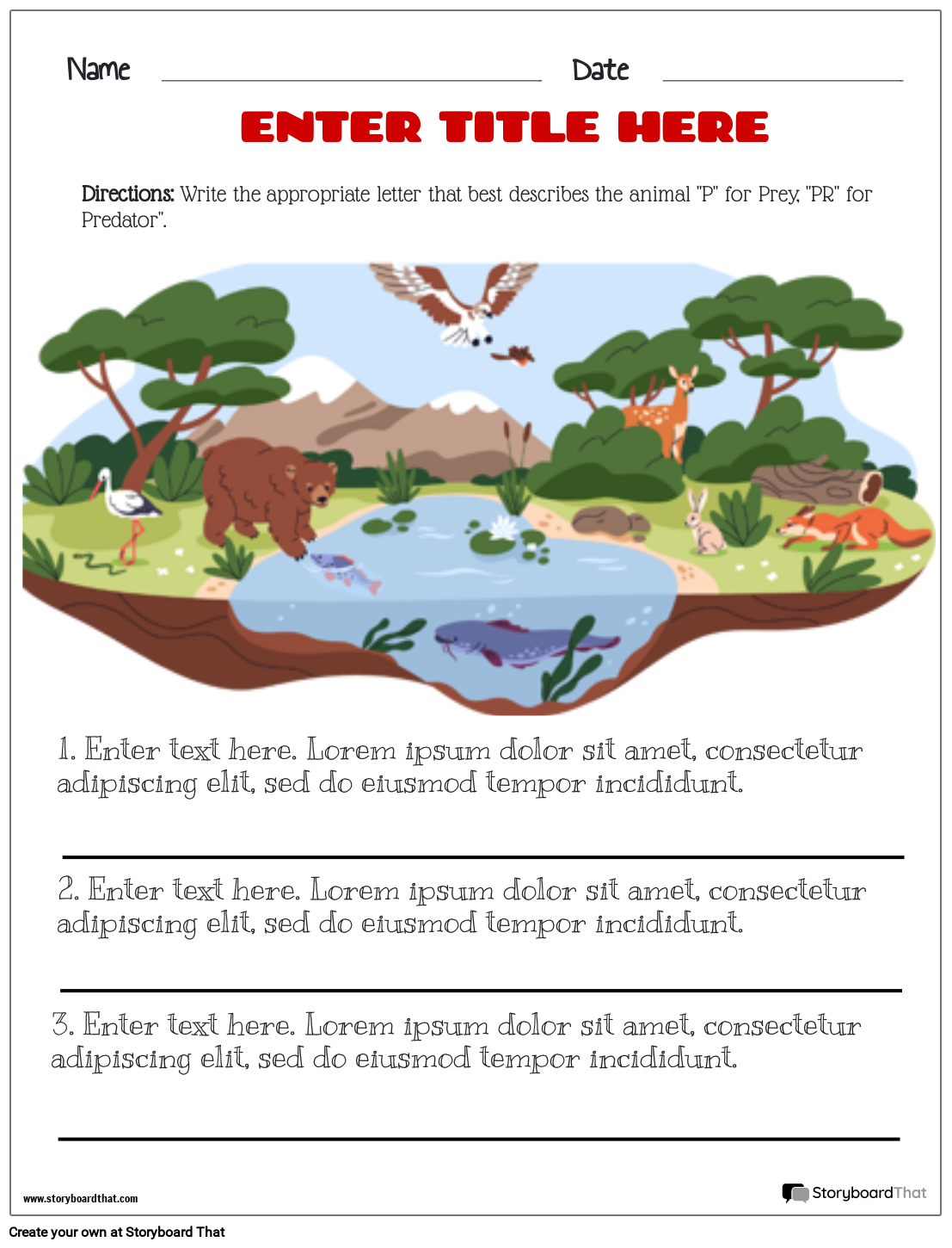Ecosystems Worksheets For Kids Free Printable Templates 