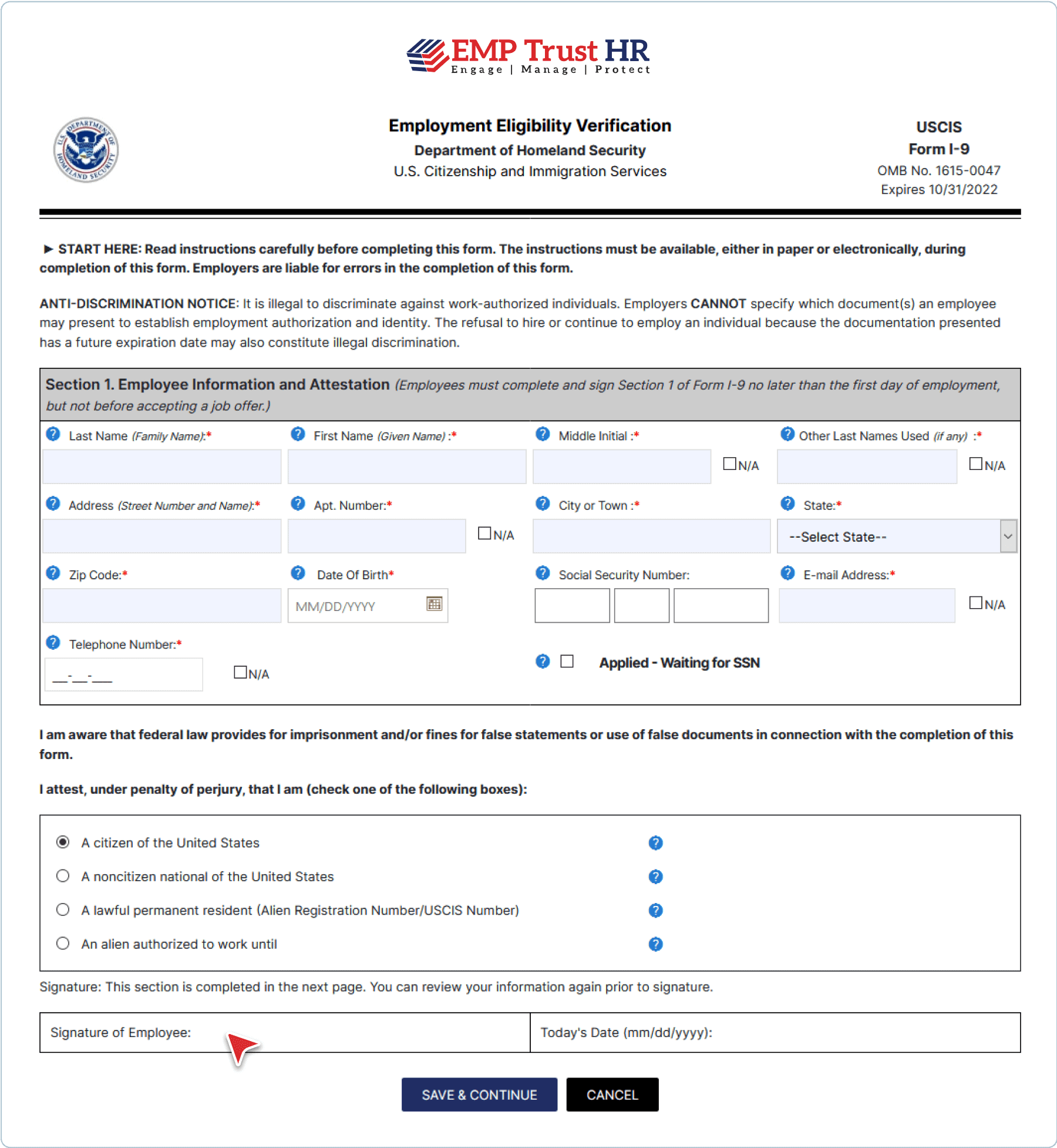 Electronic Form I 9 Compliance Form I9 Verification Services
