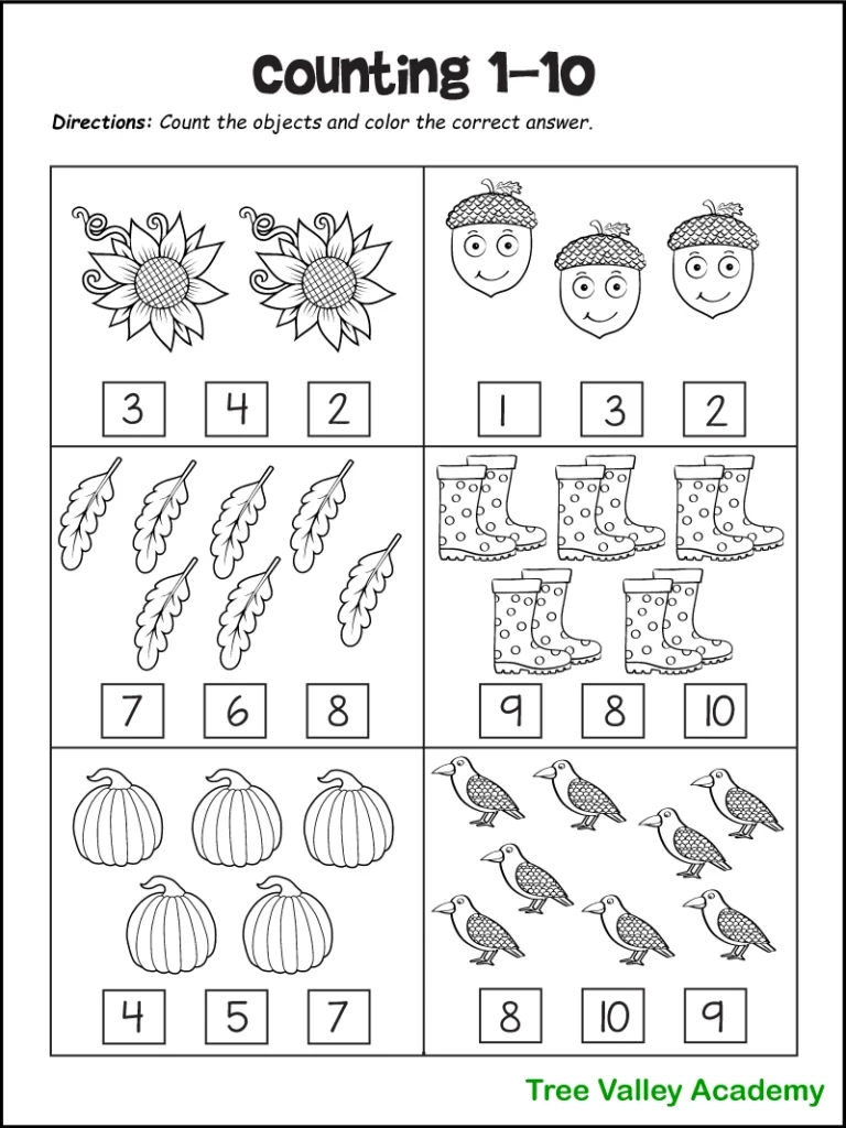 Pre K Math Worksheets Printable Free