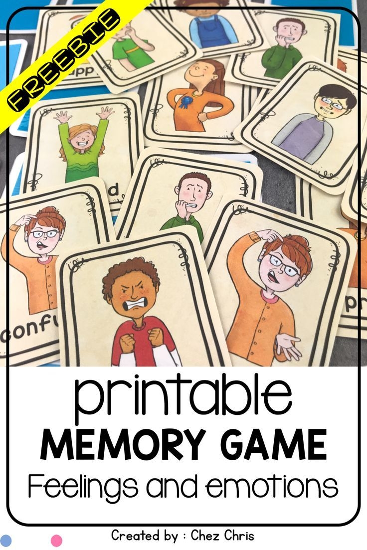 Emotions Memory Game Printable