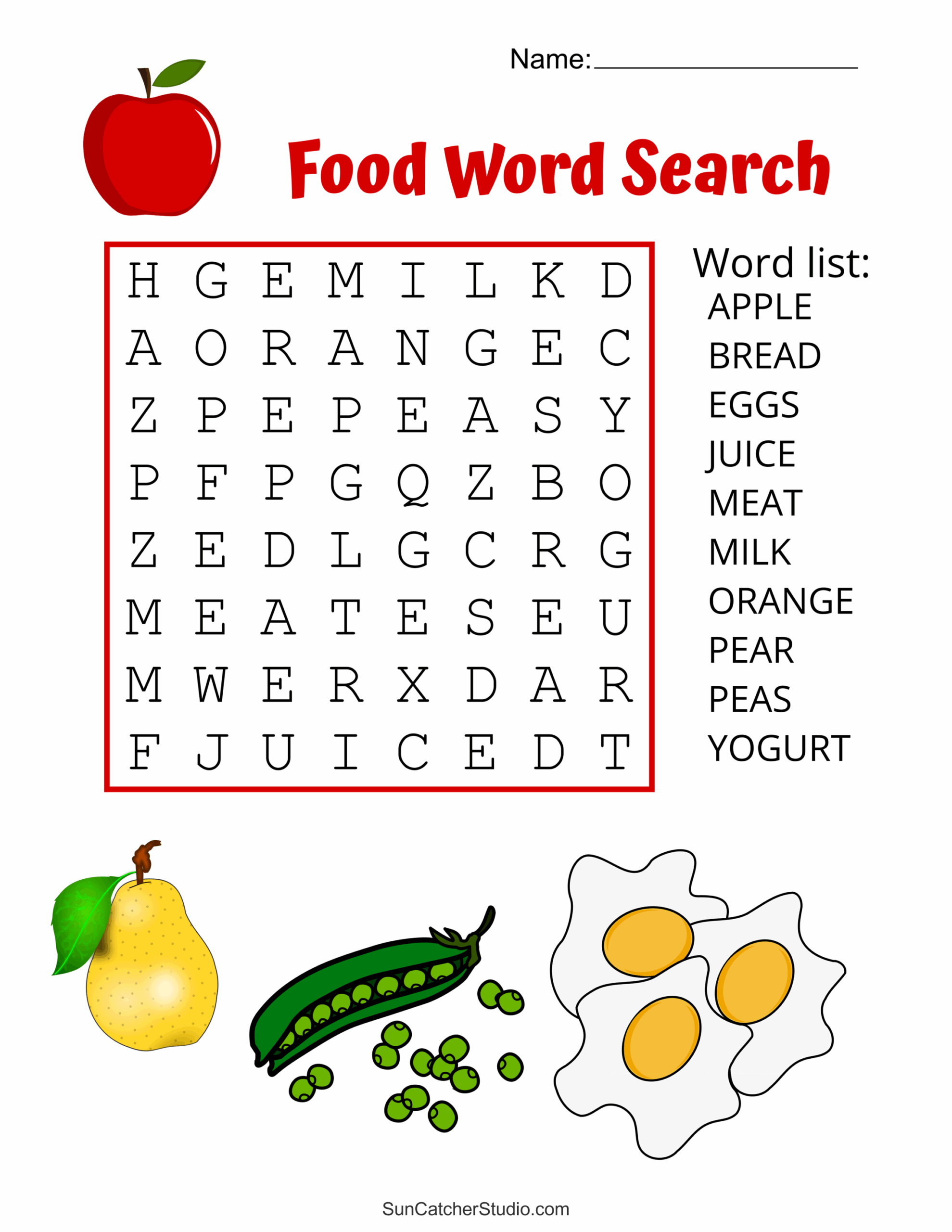 Food Word Search Free Printable Puzzles Free Printables 