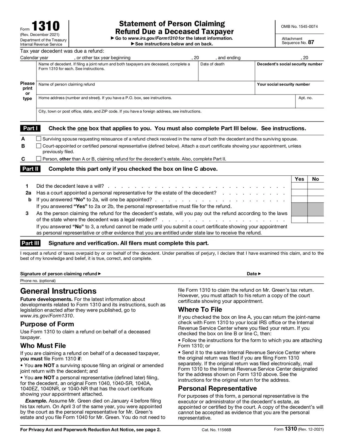 Form 1310 Fill And Sign Online With Lumin