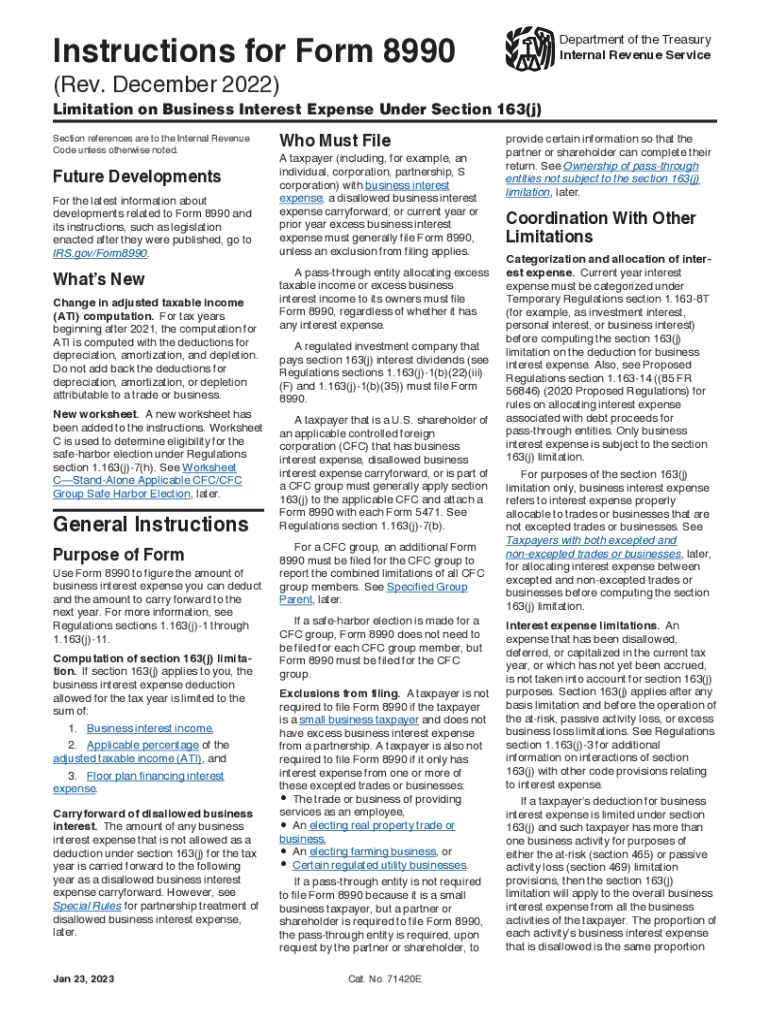 Form 8990 Instructions Fill Out amp Sign Online DocHub