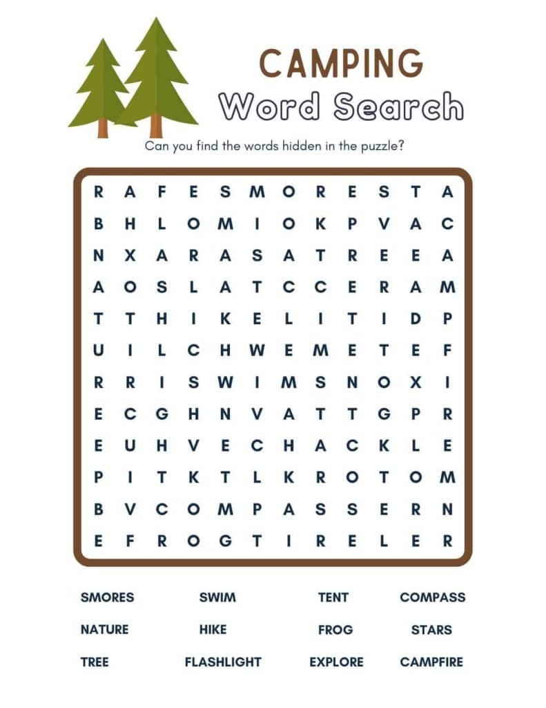 Easy Word Find Puzzles Printable
