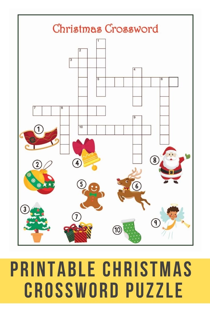 Free Christmas Printable Crossword Puzzle