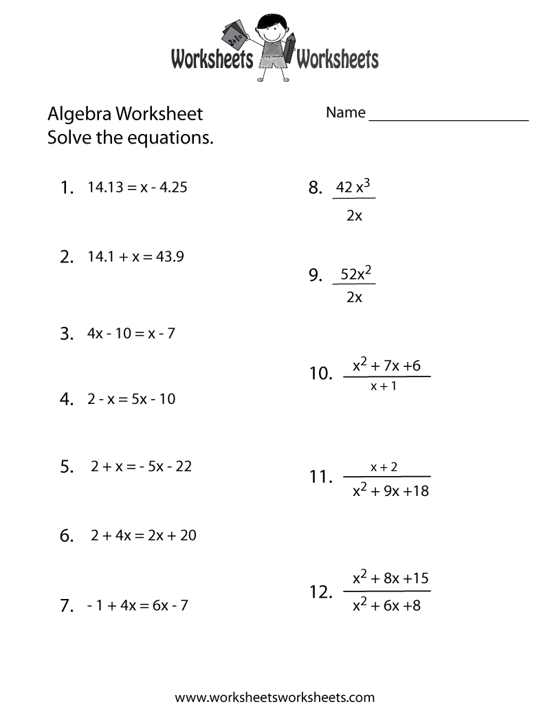 Printable Ged Math Practice Worksheets Pdf