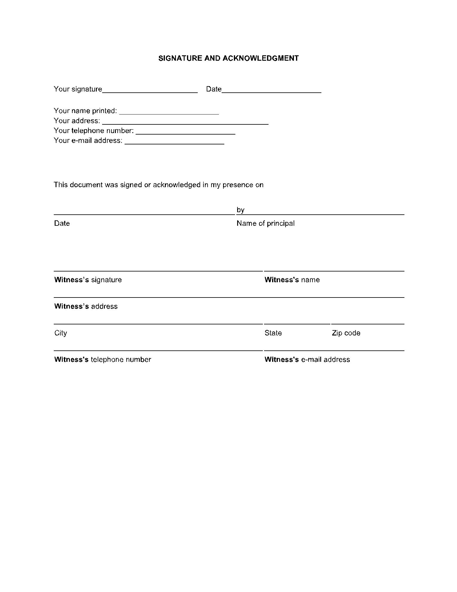Durable Power Of Attorney Forms Printable Ga