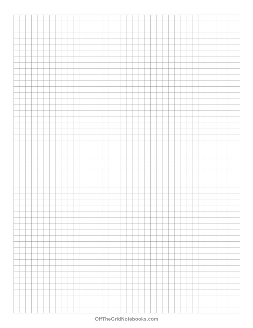 Graph Paper 5 Squares Per Inch Printable