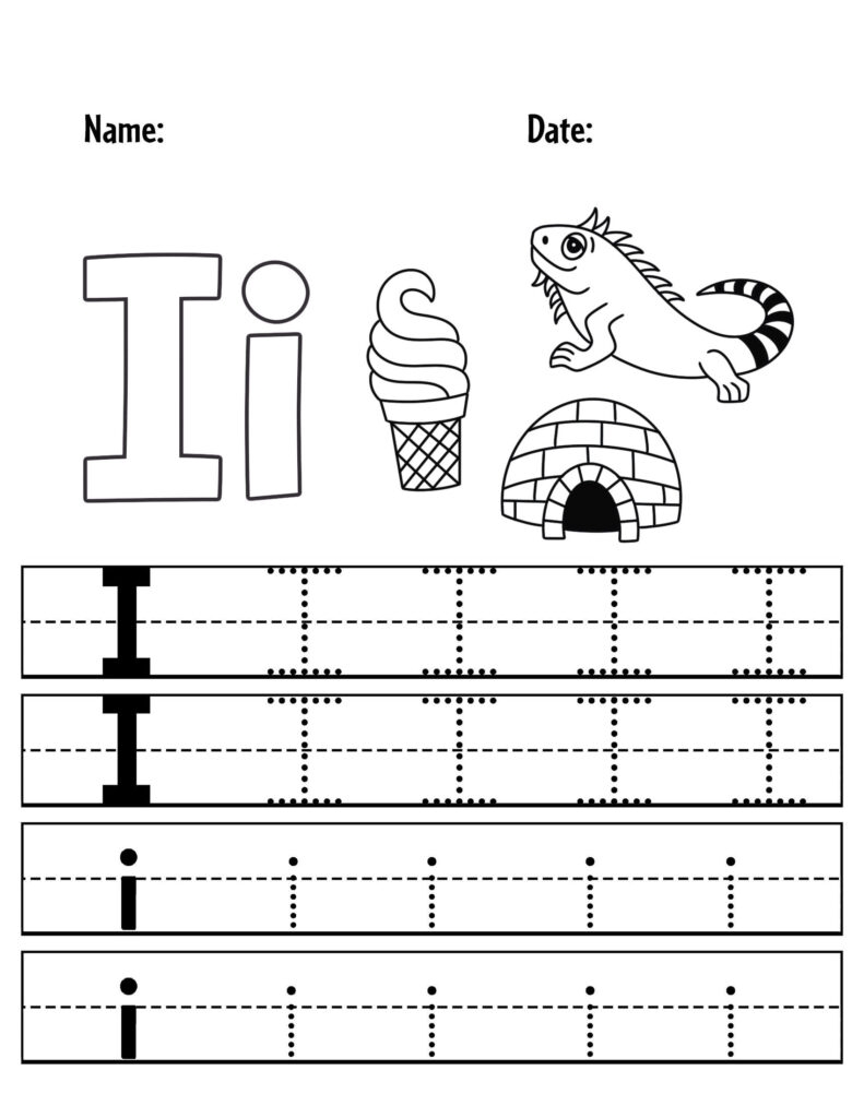 Free Printable Letter I Worksheets For Kindergarten